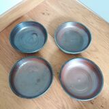 4 assiettes creuses en grès de Bouffioulx signées Maurice Pitot Belgique