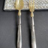 Couverts de service à salade en écrin – Art déco