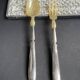 Salad serving cutlery in a box – Art Deco
