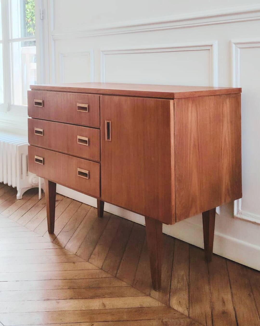 Enfilade vintage rénovée, années 60