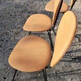 4 vintage faux leather chairs