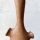 Vase / sculpture in solid carved oak