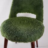 Green fur chair "moumoutte" 60s