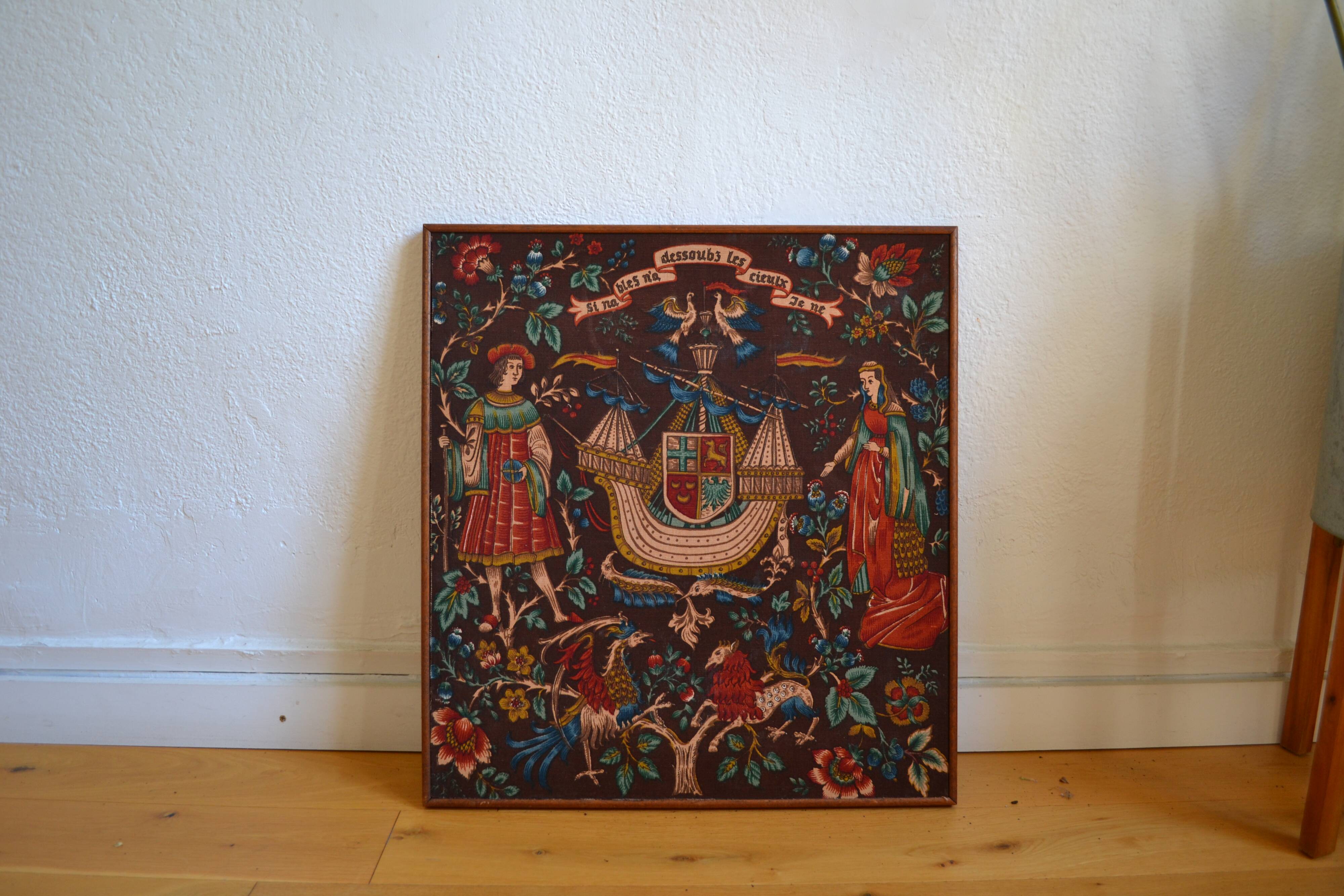 Vintage tapestry in the style of the Middle Ages