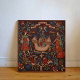 Vintage tapestry in the style of the Middle Ages
