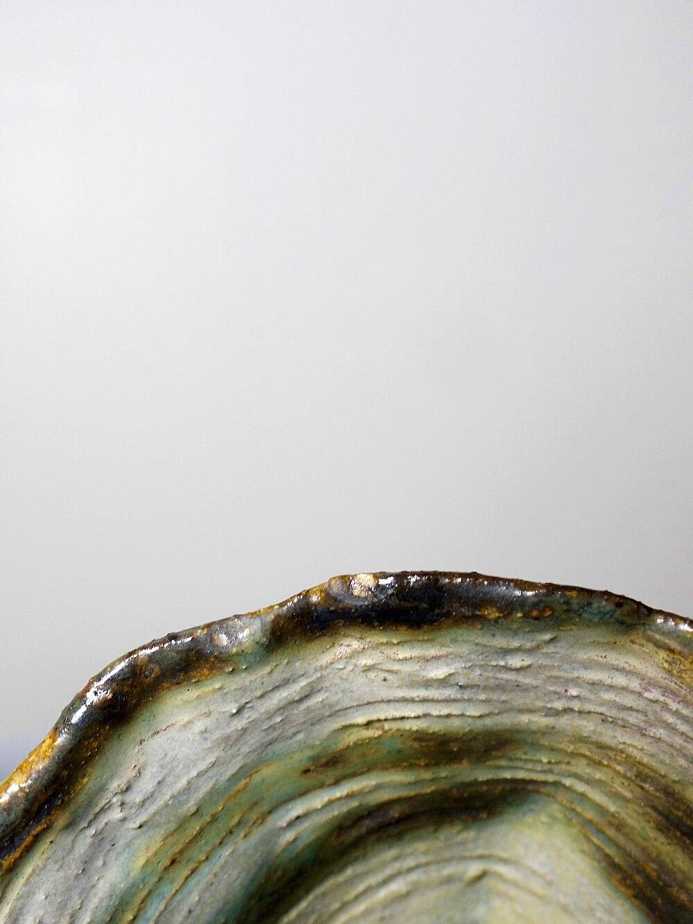 Pair of mismatched vintage "Wabi-Sabi" handcrafted ceramic/stoneware bowls