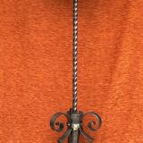 Art deco wrought iron floor lamp