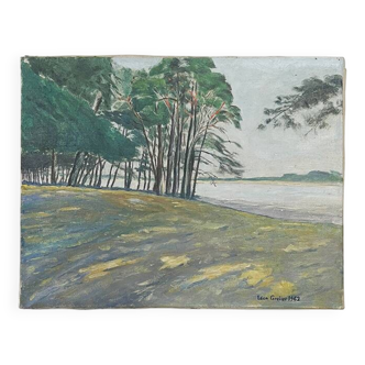 Painting “Dunes”, L.Grelier, 1962