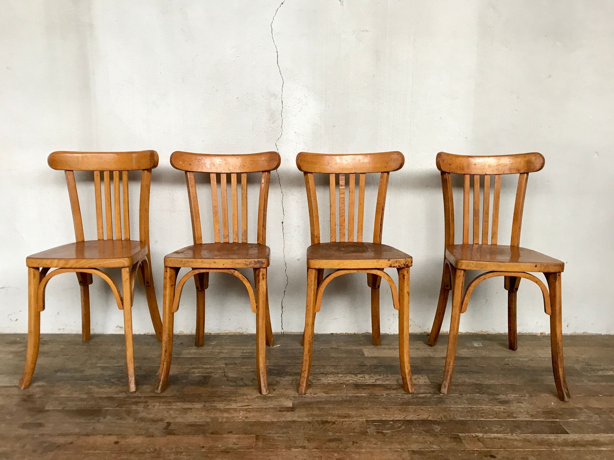 Wooden chairs bistrot