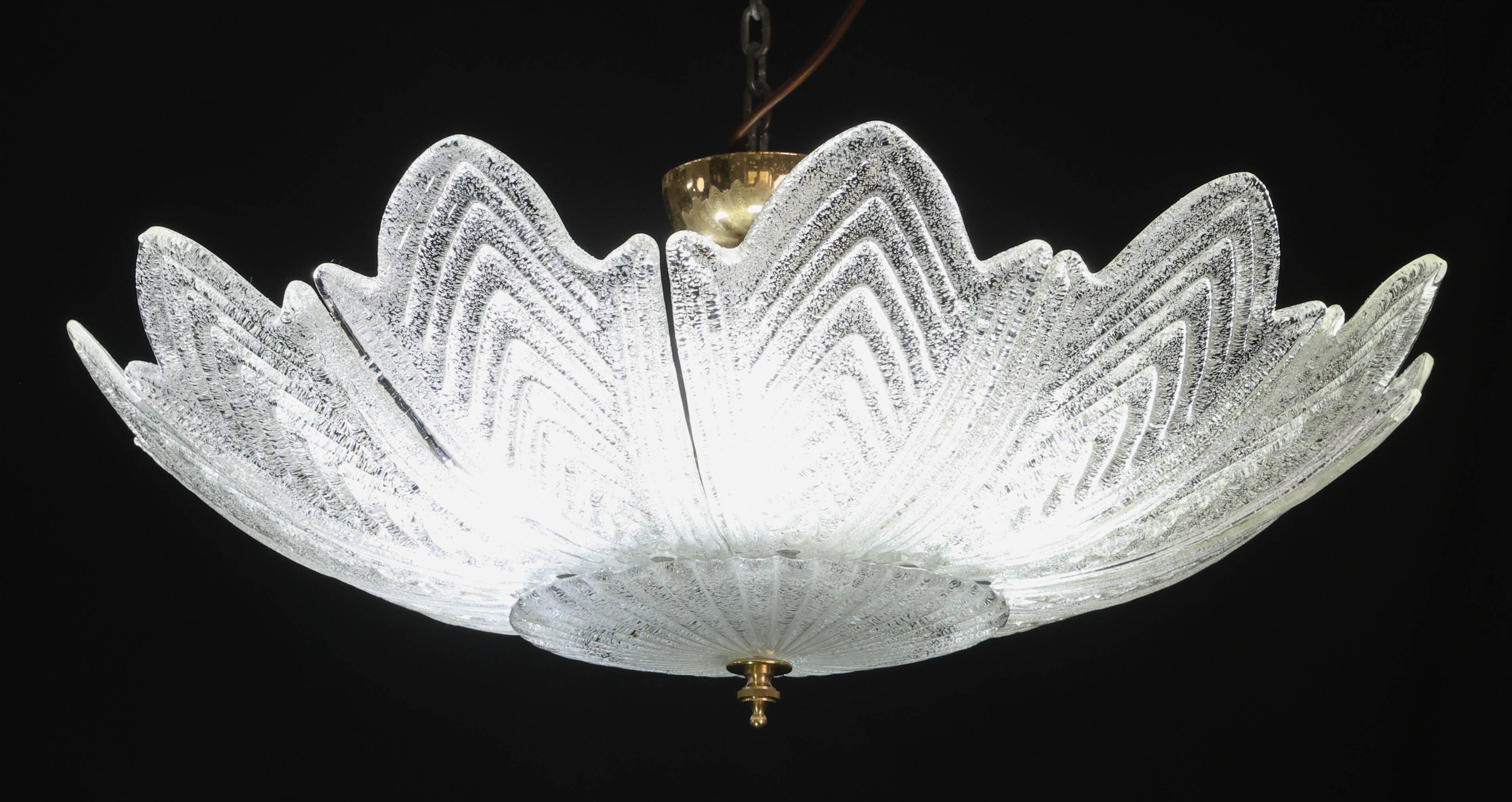 Bologna, Italian Murano Glass Ceiling Light or Flush Mount, 1980s