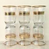 Six verres gobelets à alcool vintage