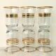 Six glasses of vintage alcohol cups