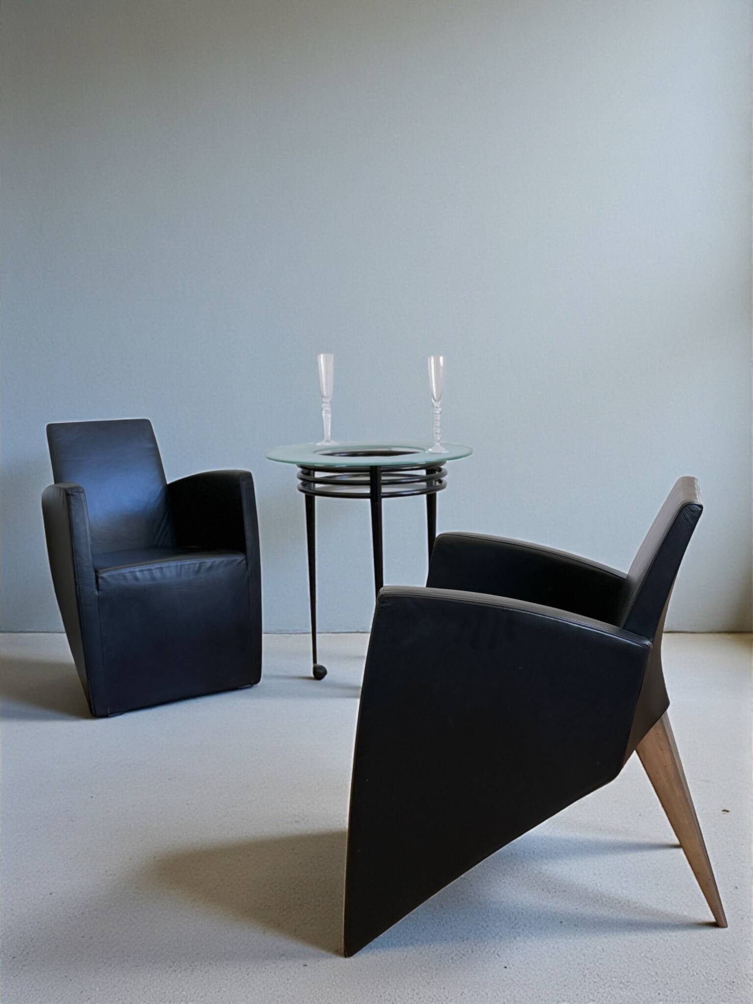 "J" armchairs by Philippe Starck for Aleph, 1989, set of 2