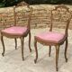 Paire de chaises en acajou style Louis XV