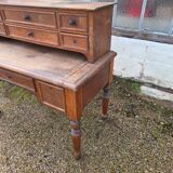 Solid oak desk with drawers