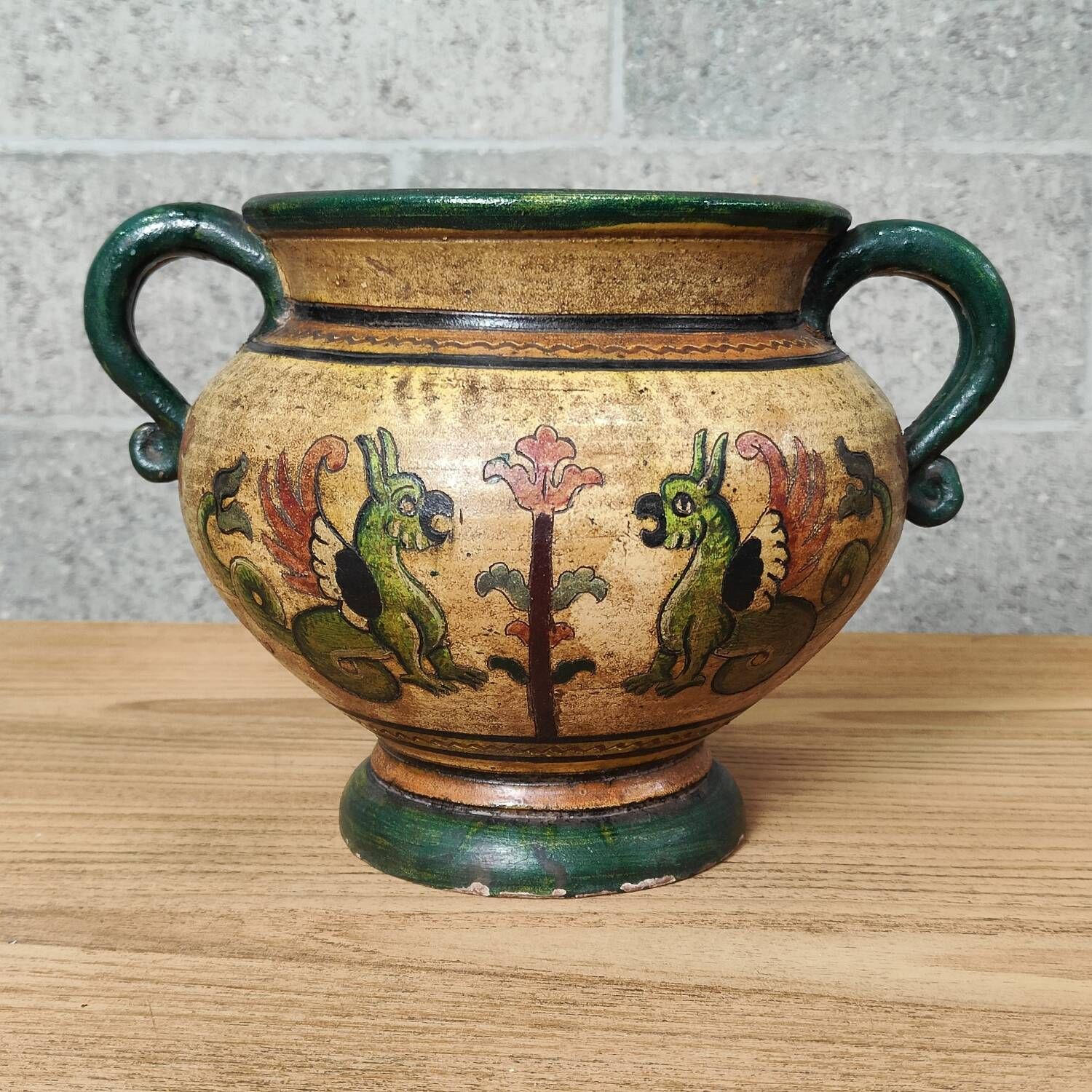 Large Italian Terracotta Vase by Dante Milani Montopoli, 1930s