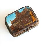 19th century beveled glass jewelry box