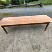 Duo table de ferme XXL 320 cm chêne pieds fuseaux