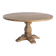 Round table made of solid mango wood – Sculpted central base –