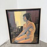 Oil painting of a naked woman