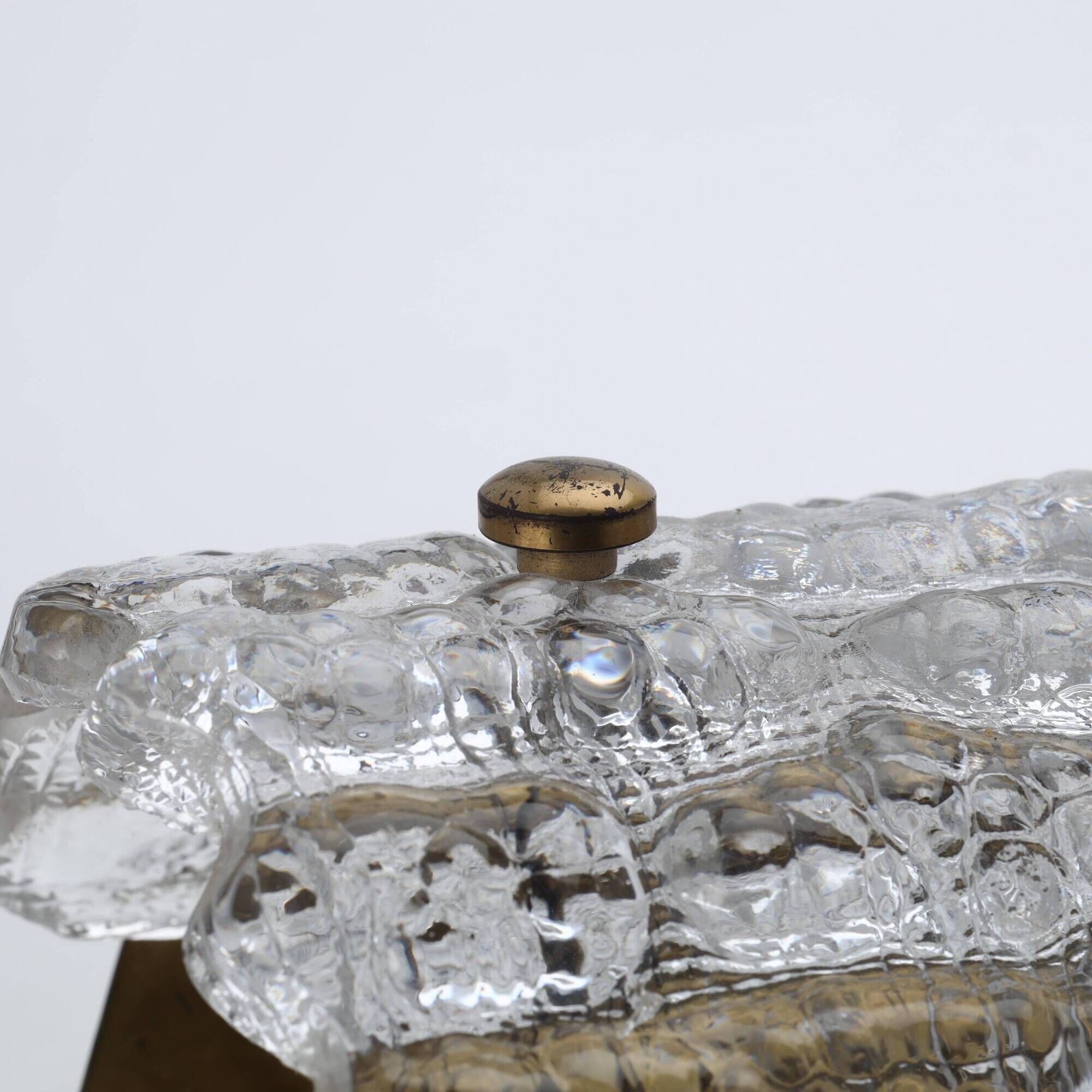 Glass wall lamp by Carl Fagerlund for Orrefors Sweden 1960s set of 2