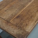 Antique elm 19th century french rustic farmhouse dining table