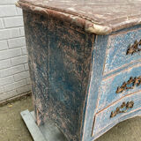 Old chest of drawers Very nice patina with marble