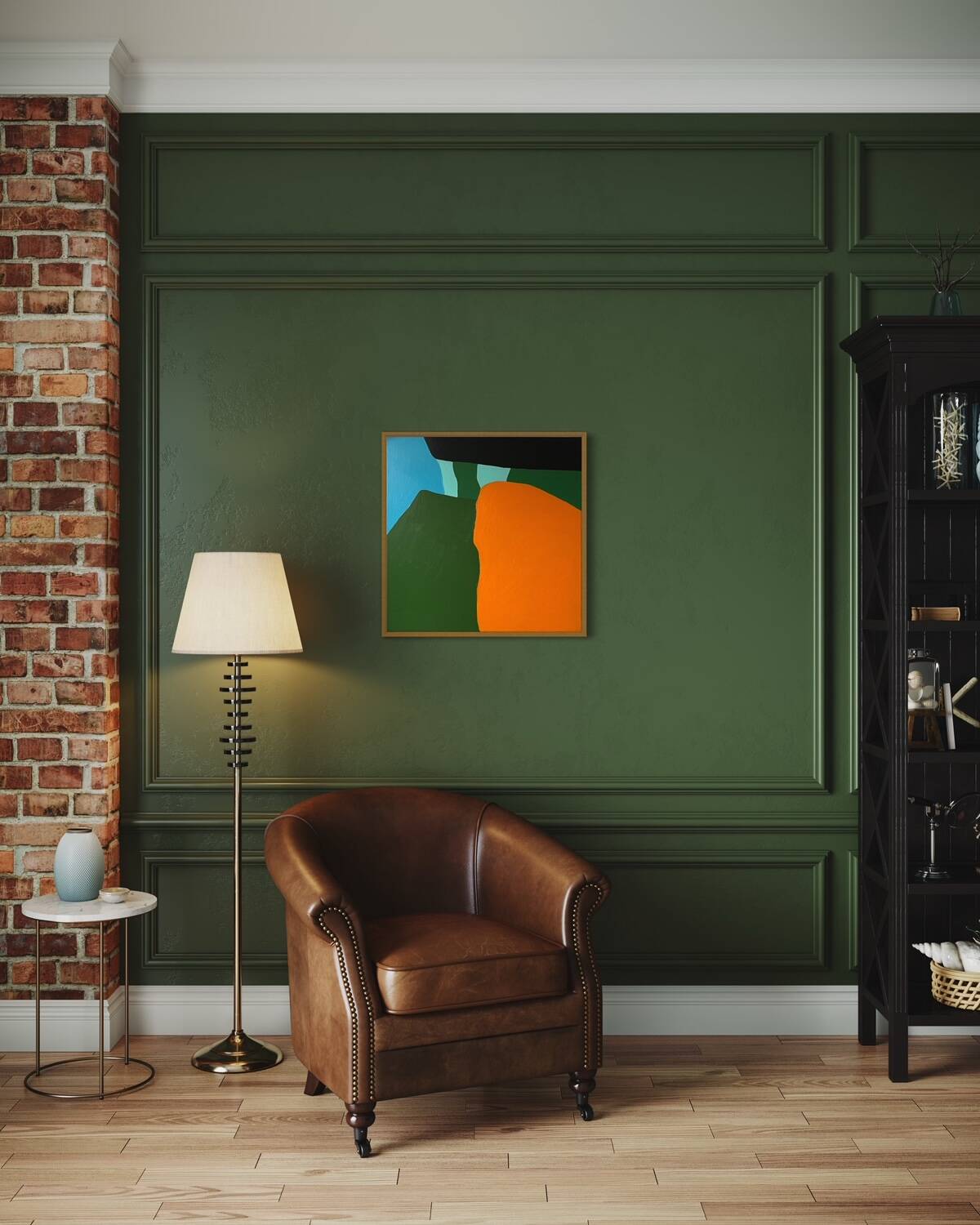 Abstract on canvas 50x50cm signed Bodasca