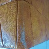 Stool, leather storage chest, 60