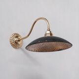 Antique brass and mercury glass wall light (19 available)