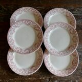 6 assiettes en terre de fer