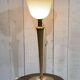 Mazda lamp from the 1960s, sheet metal base and wooden stem