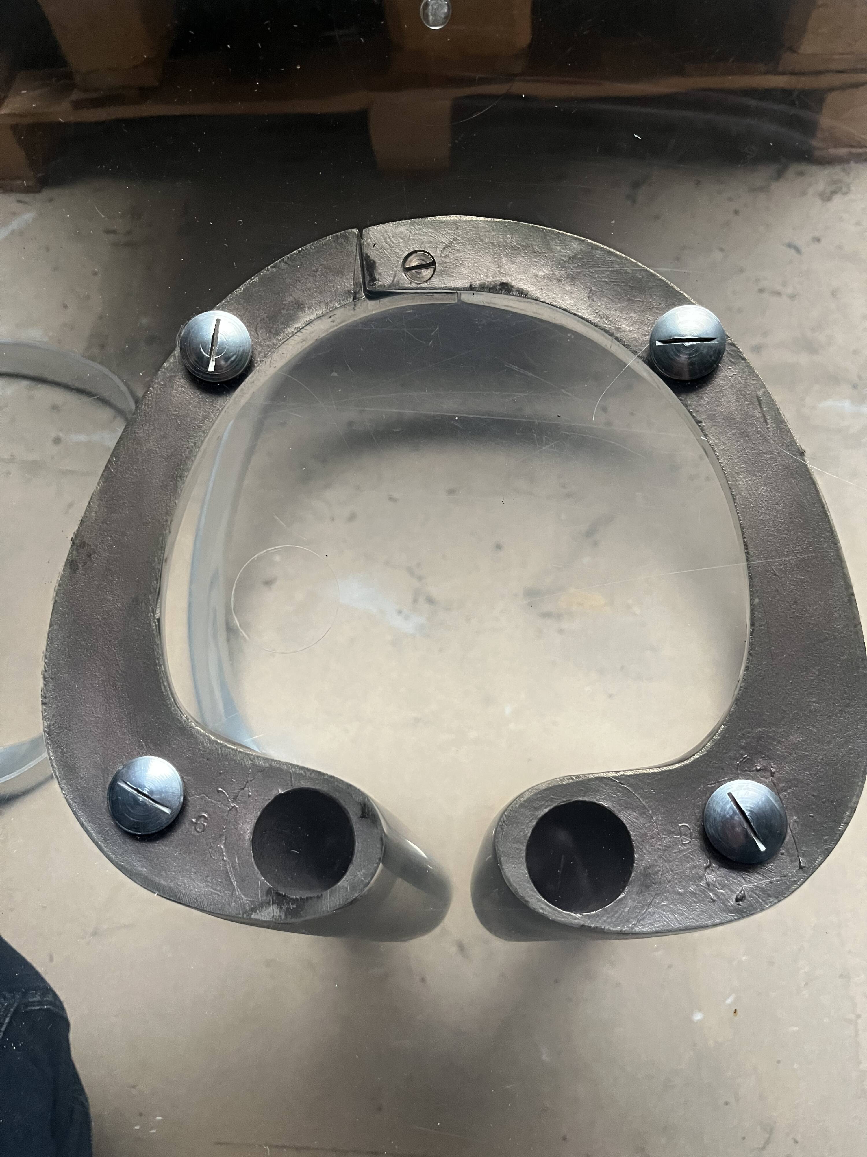 4 chairs by Michel Charron, 1970, plexiglass and aluminum