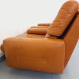 Paire de fauteuils lounge vintage en cuir des années 60 70