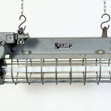 Grey Industrial Hanging Tube Light from Elektrosvit, 1970s