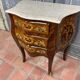 Chiffonnier sauteuse Louis XV en marqueterie