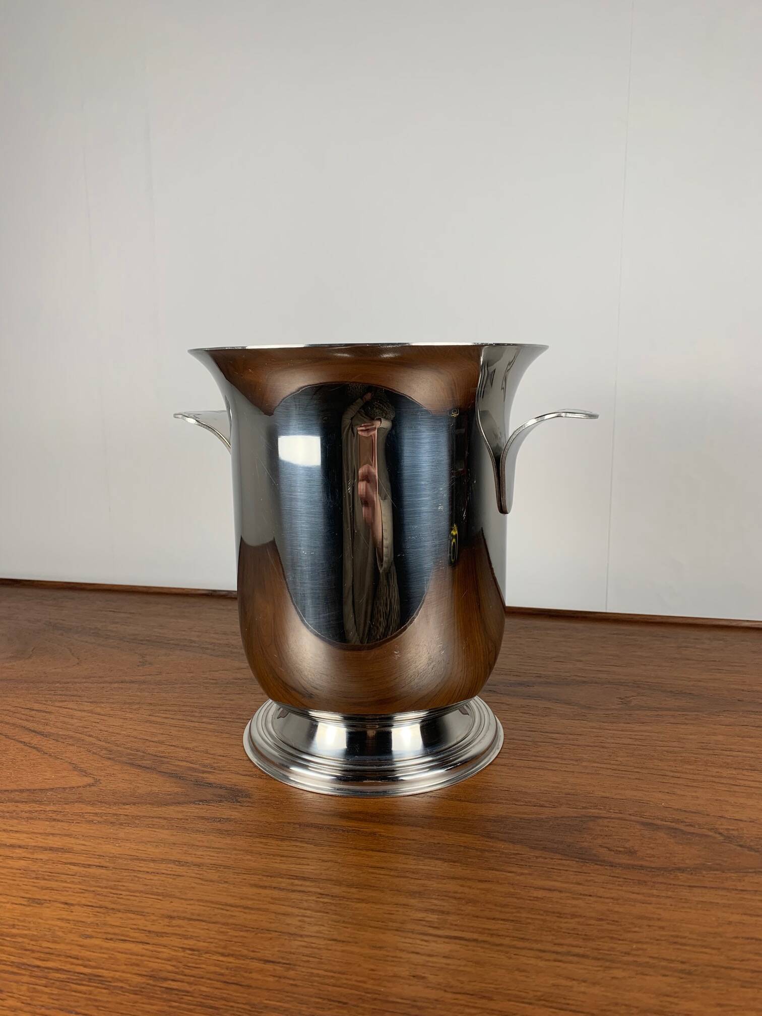Vintage stainless steel champagne bucket, 1970