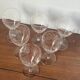 6 crystal engraved white wine glasses with stems