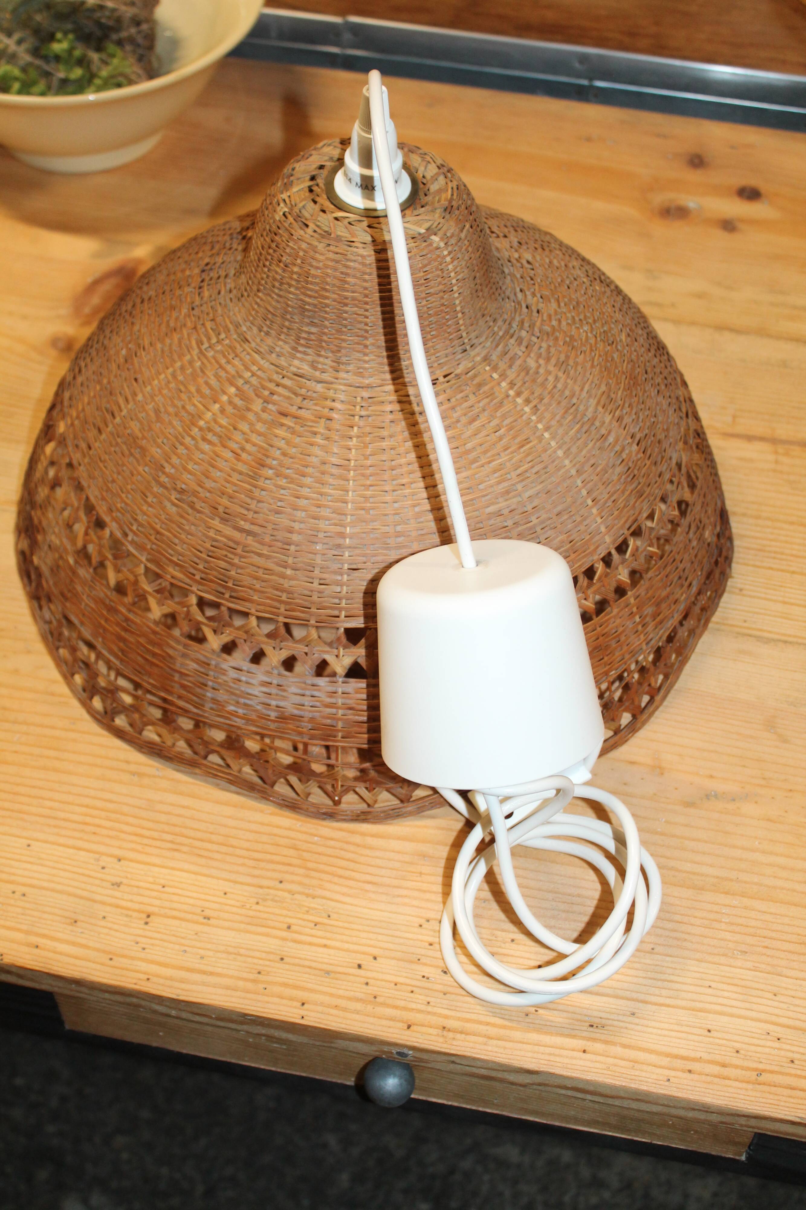 Braided bamboo hanging