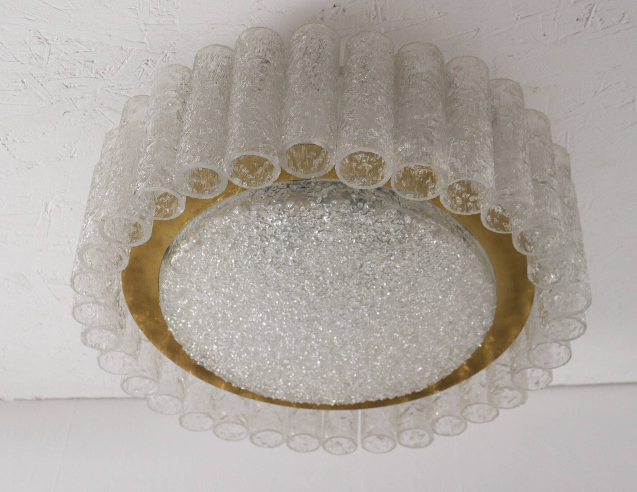 Mid Century Deckenlampe von Doria Leuchten, Deutschland, 1970er Jahre