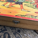 Box of vintage wooden cubes