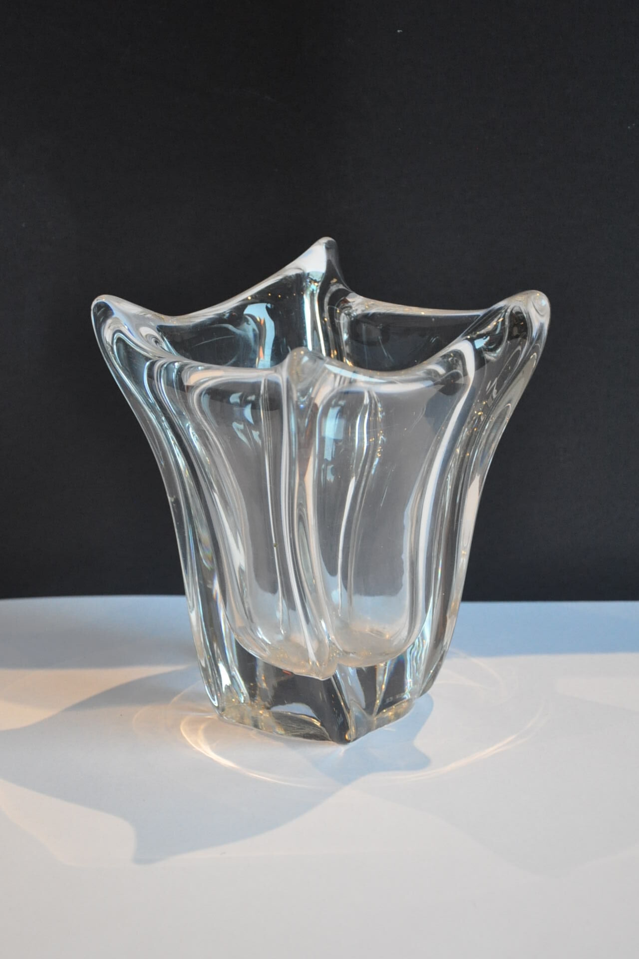 Signed vintage Daum Crystal vase