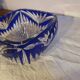 Vintage blue bohemian crystal pocket empty cup