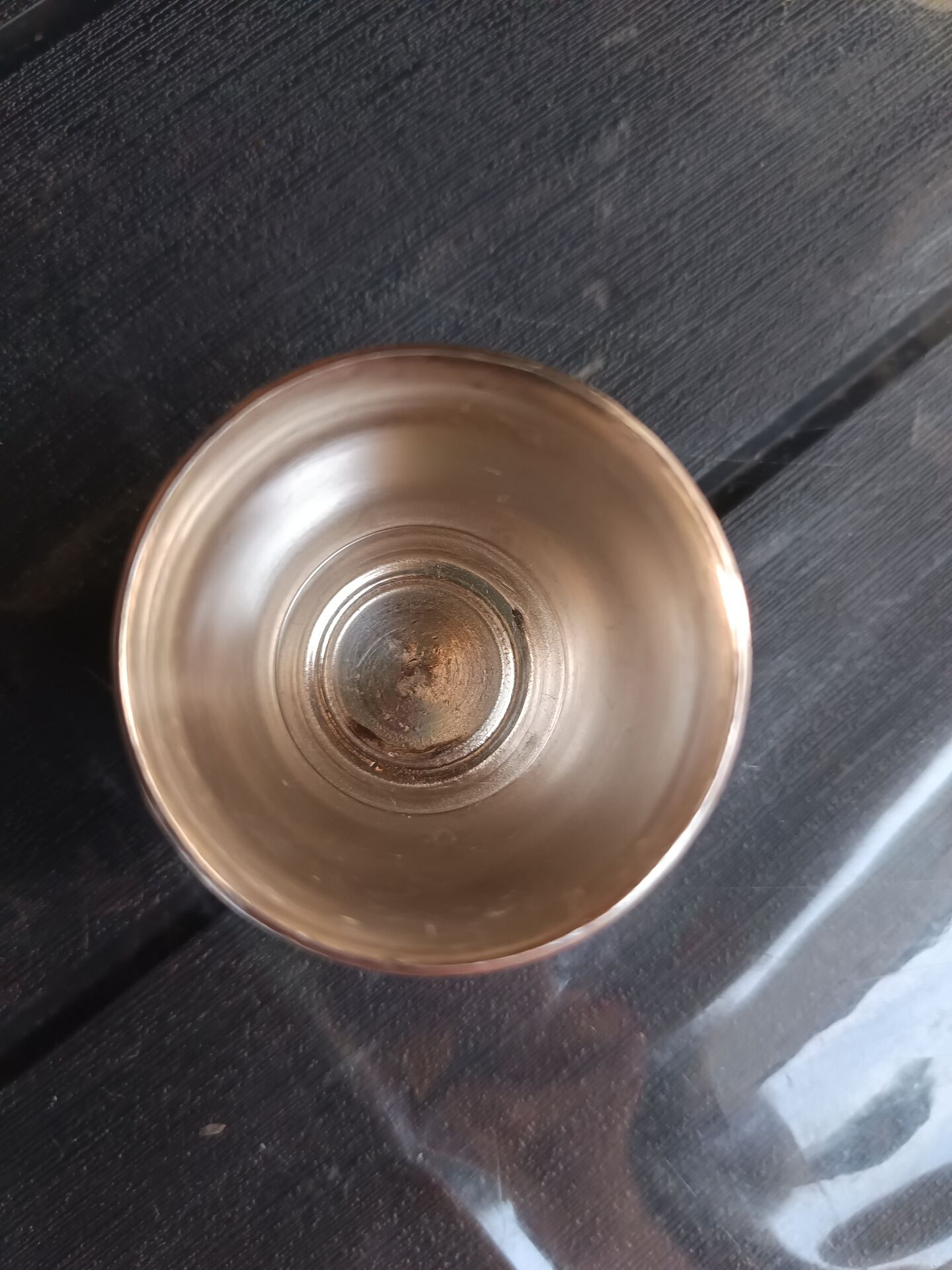 Antique Baptismal Cup + Silver-Plated Spoon - Bird Decoration -