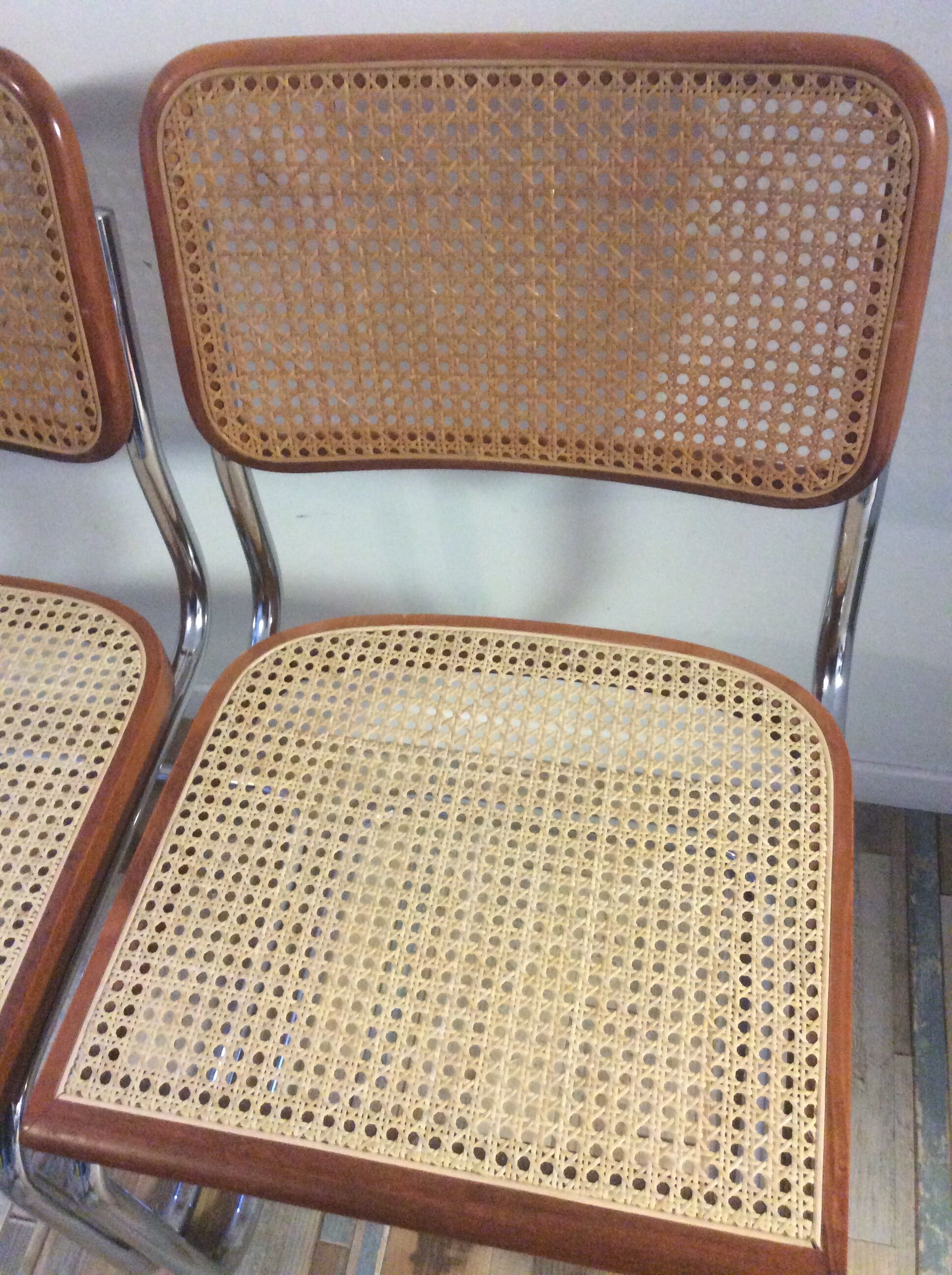 Pair of chairs Marcel Breuer Cesca B32