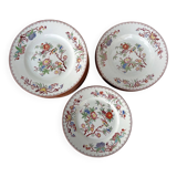 Assiettes Sarraguemines Minton 252, fin XIXe