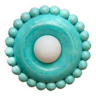 Luna Tall Turquoise Wall Lamp