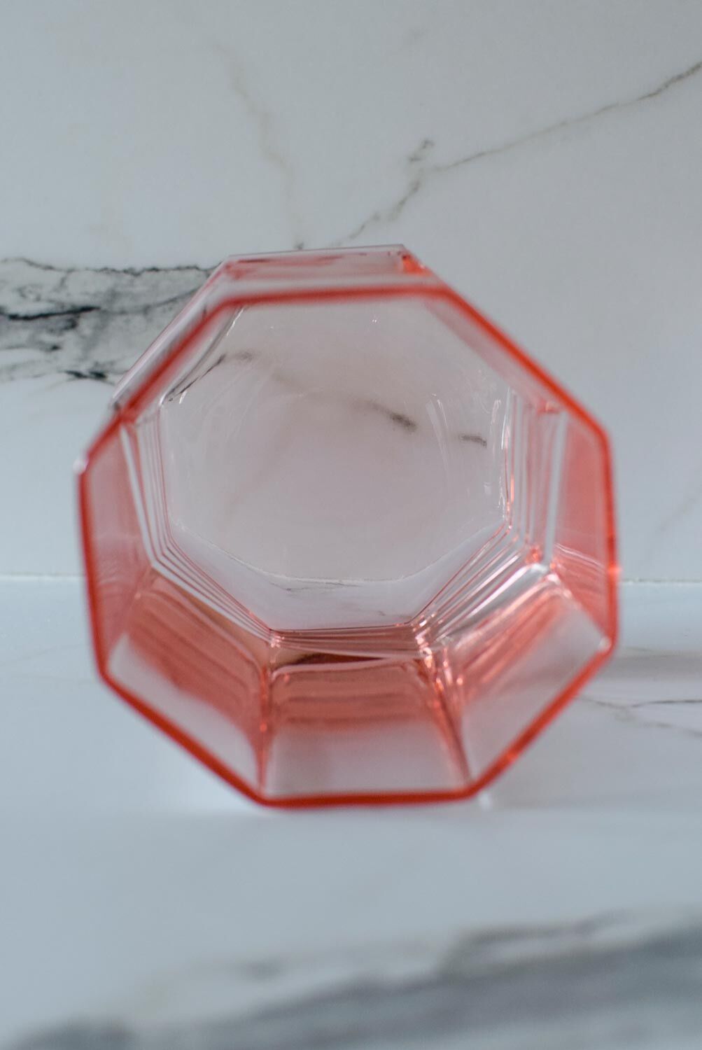 Pink crystal whisky glasses