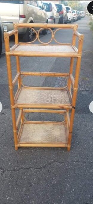Meuble étagère à poser osier rotin bambou
