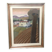 Oil Painting on Canvas Landscape 'Prayer' (1924)